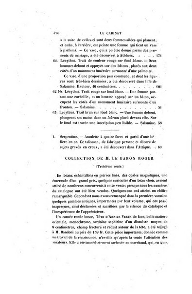 Le cabinet de l'amateur et de l'antiquaire revue des tableaux et des estampes anciennes, des objets d'art, d'antiquite et de curiosite