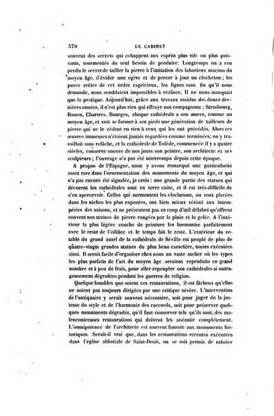 Le cabinet de l'amateur et de l'antiquaire revue des tableaux et des estampes anciennes, des objets d'art, d'antiquite et de curiosite