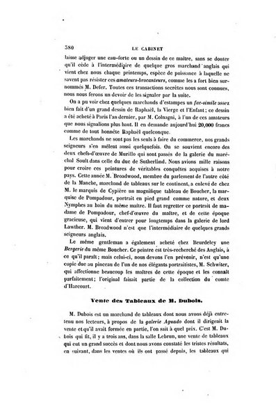 Le cabinet de l'amateur et de l'antiquaire revue des tableaux et des estampes anciennes, des objets d'art, d'antiquite et de curiosite