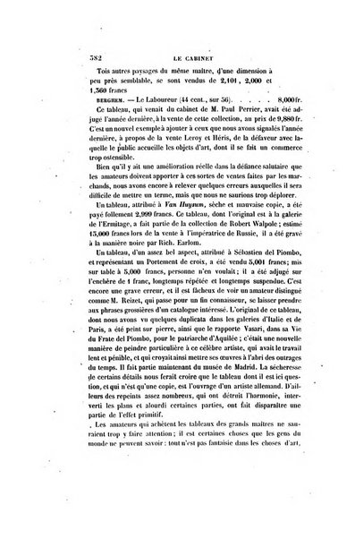 Le cabinet de l'amateur et de l'antiquaire revue des tableaux et des estampes anciennes, des objets d'art, d'antiquite et de curiosite