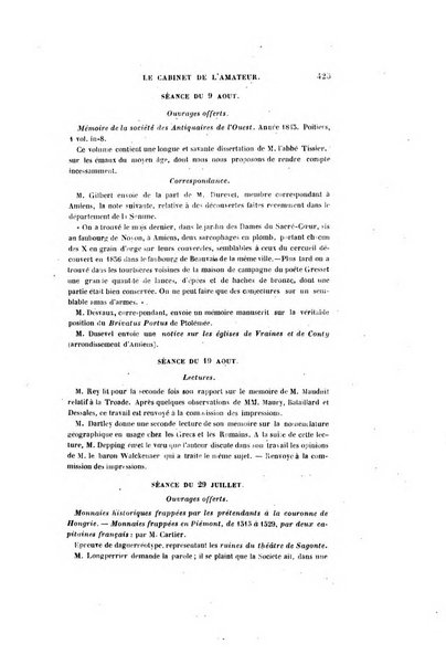 Le cabinet de l'amateur et de l'antiquaire revue des tableaux et des estampes anciennes, des objets d'art, d'antiquite et de curiosite