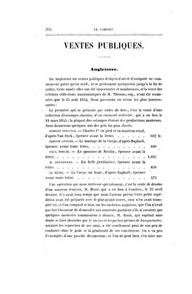 Le cabinet de l'amateur et de l'antiquaire revue des tableaux et des estampes anciennes, des objets d'art, d'antiquite et de curiosite