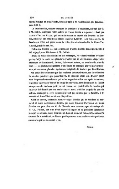 Le cabinet de l'amateur et de l'antiquaire revue des tableaux et des estampes anciennes, des objets d'art, d'antiquite et de curiosite