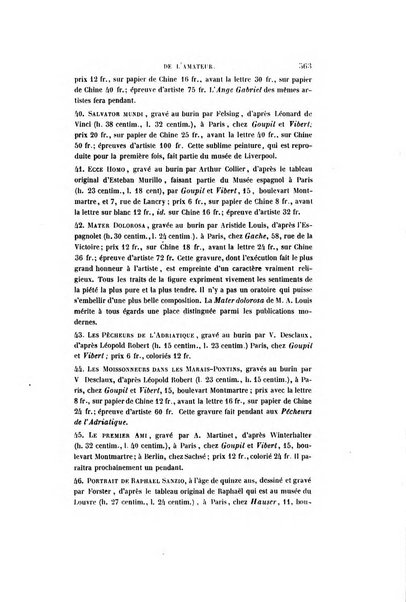 Le cabinet de l'amateur et de l'antiquaire revue des tableaux et des estampes anciennes, des objets d'art, d'antiquite et de curiosite