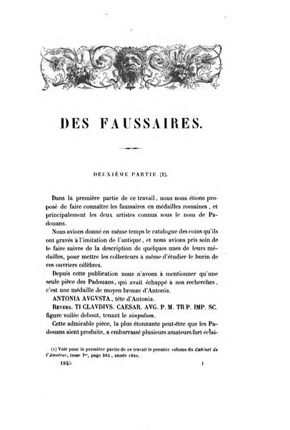 Le cabinet de l'amateur et de l'antiquaire revue des tableaux et des estampes anciennes, des objets d'art, d'antiquite et de curiosite