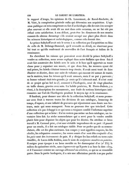 Le cabinet de l'amateur et de l'antiquaire revue des tableaux et des estampes anciennes, des objets d'art, d'antiquite et de curiosite