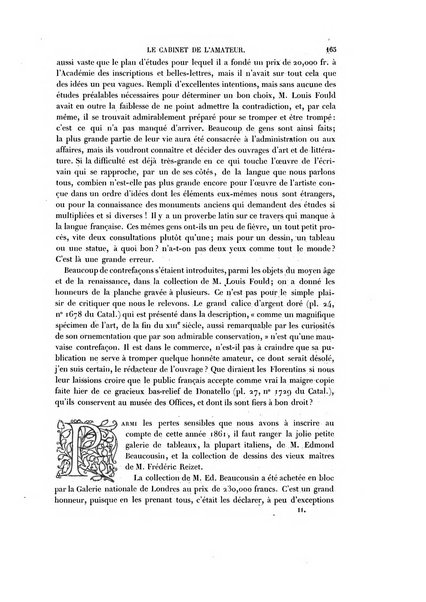 Le cabinet de l'amateur et de l'antiquaire revue des tableaux et des estampes anciennes, des objets d'art, d'antiquite et de curiosite