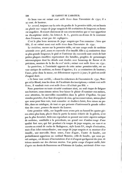 Le cabinet de l'amateur et de l'antiquaire revue des tableaux et des estampes anciennes, des objets d'art, d'antiquite et de curiosite