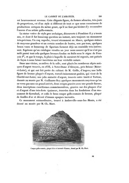 Le cabinet de l'amateur et de l'antiquaire revue des tableaux et des estampes anciennes, des objets d'art, d'antiquite et de curiosite