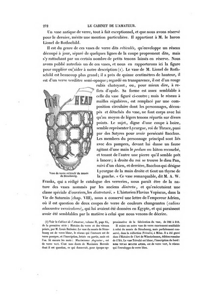 Le cabinet de l'amateur et de l'antiquaire revue des tableaux et des estampes anciennes, des objets d'art, d'antiquite et de curiosite