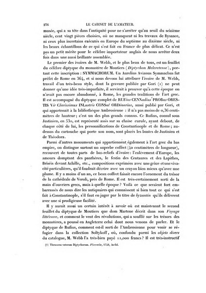 Le cabinet de l'amateur et de l'antiquaire revue des tableaux et des estampes anciennes, des objets d'art, d'antiquite et de curiosite