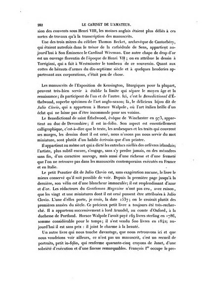 Le cabinet de l'amateur et de l'antiquaire revue des tableaux et des estampes anciennes, des objets d'art, d'antiquite et de curiosite