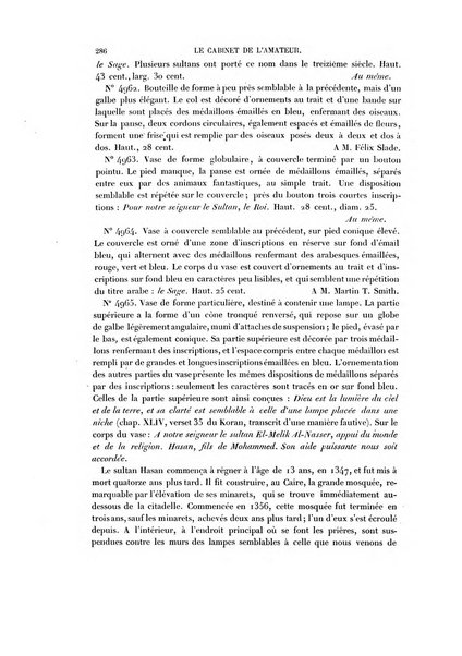 Le cabinet de l'amateur et de l'antiquaire revue des tableaux et des estampes anciennes, des objets d'art, d'antiquite et de curiosite