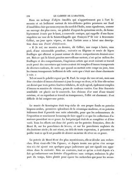 Le cabinet de l'amateur et de l'antiquaire revue des tableaux et des estampes anciennes, des objets d'art, d'antiquite et de curiosite