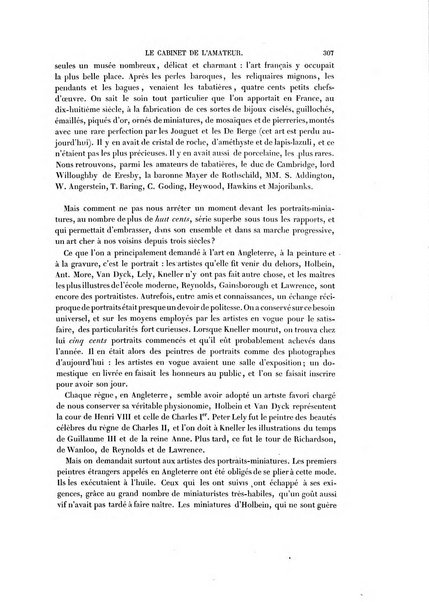 Le cabinet de l'amateur et de l'antiquaire revue des tableaux et des estampes anciennes, des objets d'art, d'antiquite et de curiosite