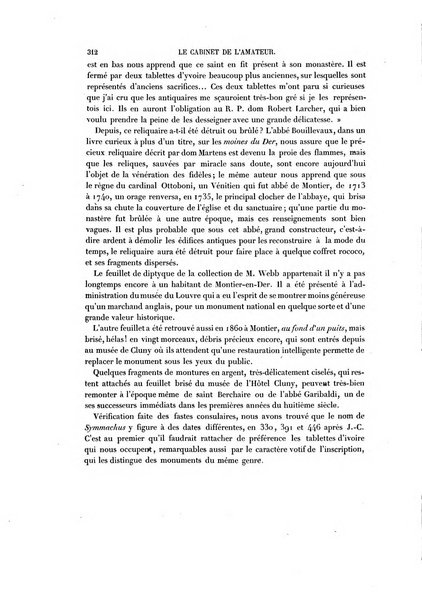 Le cabinet de l'amateur et de l'antiquaire revue des tableaux et des estampes anciennes, des objets d'art, d'antiquite et de curiosite