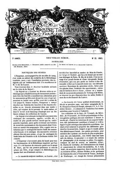 Le cabinet de l'amateur et de l'antiquaire revue des tableaux et des estampes anciennes, des objets d'art, d'antiquite et de curiosite