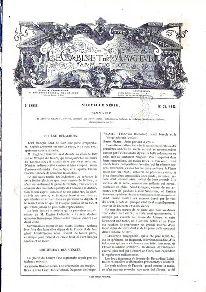 Le cabinet de l'amateur et de l'antiquaire revue des tableaux et des estampes anciennes, des objets d'art, d'antiquite et de curiosite