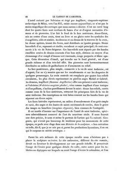 Le cabinet de l'amateur et de l'antiquaire revue des tableaux et des estampes anciennes, des objets d'art, d'antiquite et de curiosite