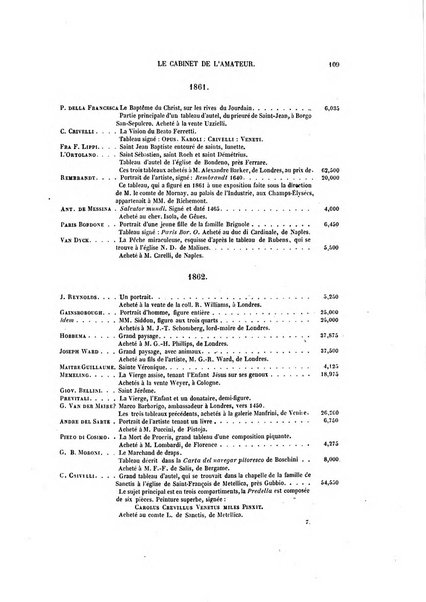 Le cabinet de l'amateur et de l'antiquaire revue des tableaux et des estampes anciennes, des objets d'art, d'antiquite et de curiosite