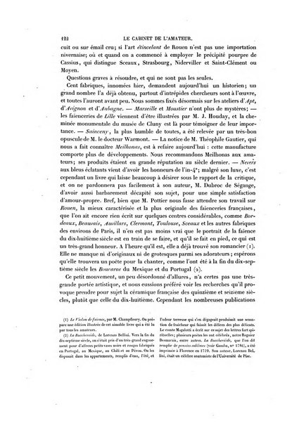 Le cabinet de l'amateur et de l'antiquaire revue des tableaux et des estampes anciennes, des objets d'art, d'antiquite et de curiosite