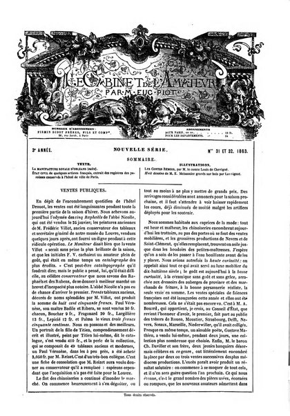 Le cabinet de l'amateur et de l'antiquaire revue des tableaux et des estampes anciennes, des objets d'art, d'antiquite et de curiosite