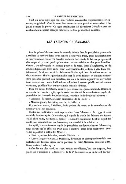 Le cabinet de l'amateur et de l'antiquaire revue des tableaux et des estampes anciennes, des objets d'art, d'antiquite et de curiosite