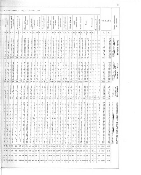 Dati statistici della citta di Roma