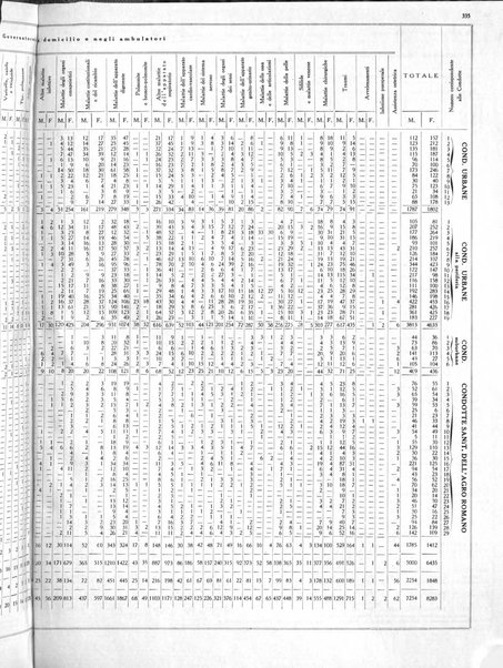 Dati statistici della citta di Roma