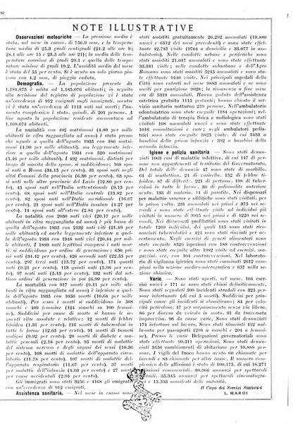 Dati statistici della citta di Roma