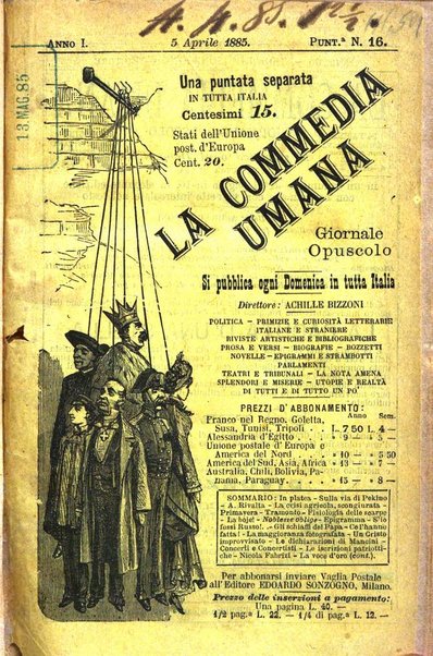 La commedia umana giornale-opuscolo settimanale