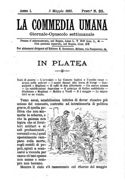 La commedia umana giornale-opuscolo settimanale