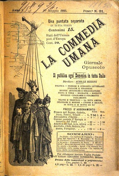 La commedia umana giornale-opuscolo settimanale