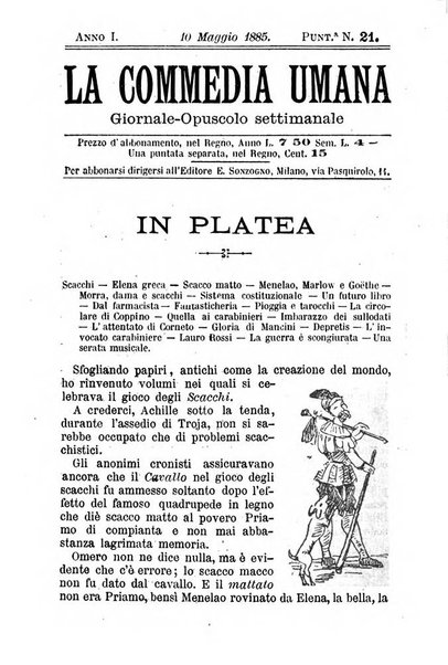 La commedia umana giornale-opuscolo settimanale