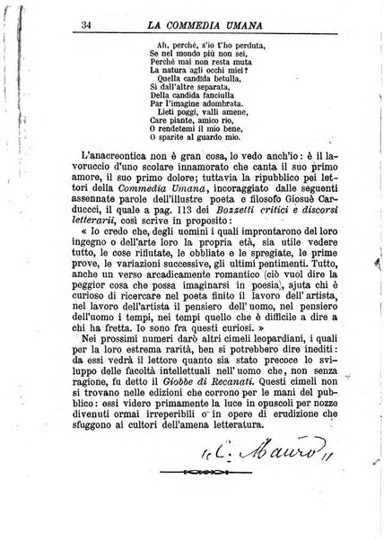 La commedia umana giornale-opuscolo settimanale