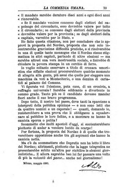 La commedia umana giornale-opuscolo settimanale