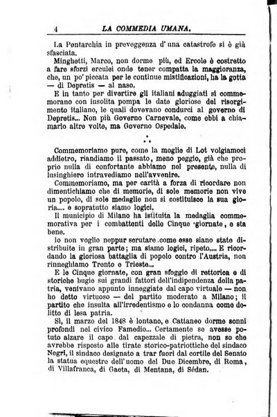 La commedia umana giornale-opuscolo settimanale