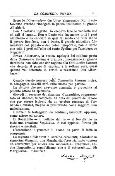 La commedia umana giornale-opuscolo settimanale