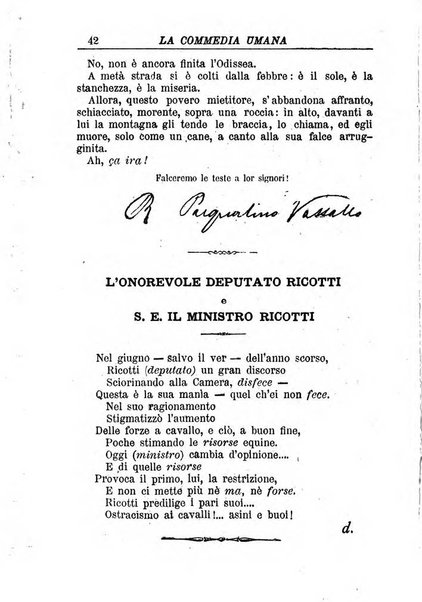 La commedia umana giornale-opuscolo settimanale