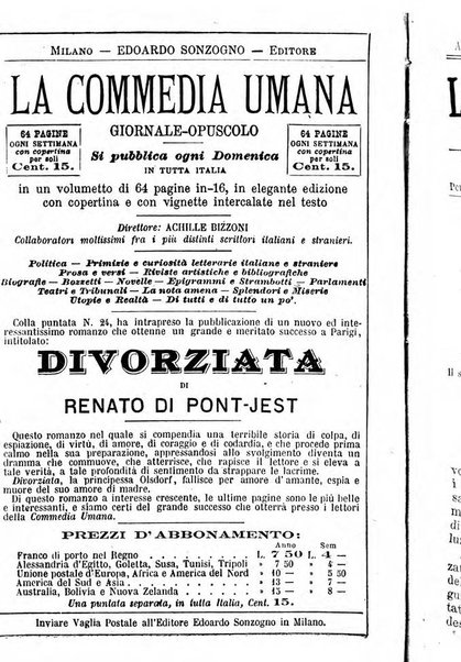 La commedia umana giornale-opuscolo settimanale