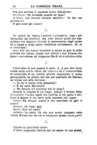 La commedia umana giornale-opuscolo settimanale