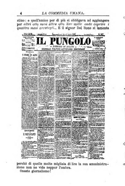 La commedia umana giornale-opuscolo settimanale