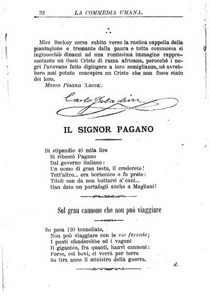 La commedia umana giornale-opuscolo settimanale