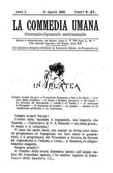 La commedia umana giornale-opuscolo settimanale