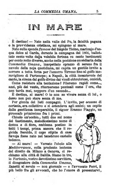 La commedia umana giornale-opuscolo settimanale