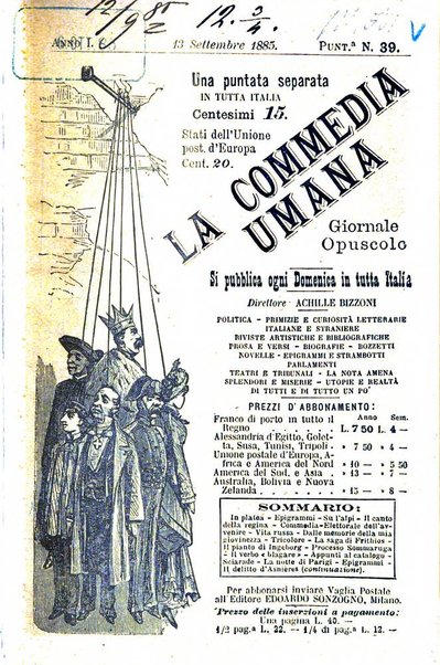 La commedia umana giornale-opuscolo settimanale