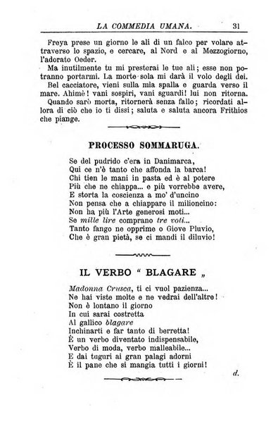 La commedia umana giornale-opuscolo settimanale