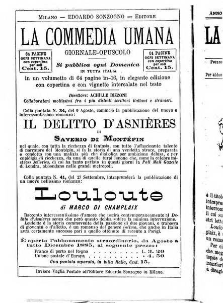 La commedia umana giornale-opuscolo settimanale