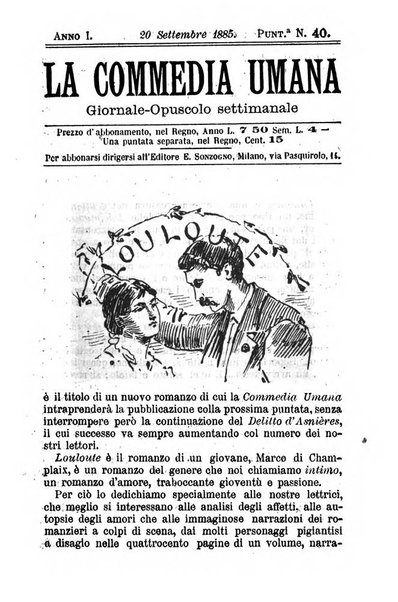 La commedia umana giornale-opuscolo settimanale