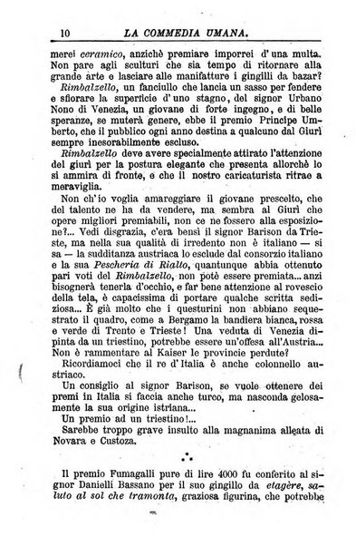 La commedia umana giornale-opuscolo settimanale